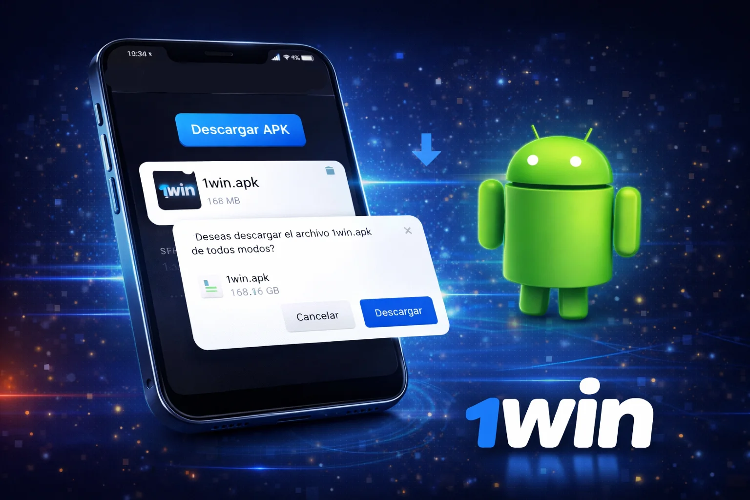 Guía para descargar e instalar el APK de 1win